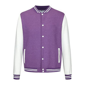 Winter College Letterman <b>Jackets</b> Front Custom Logo <b>Long</b> Sleeve Canvas Windproof Cotton Lined V-neck Casual Baseball <b>Jacket</b> <b>Men</b> - Product Image 3