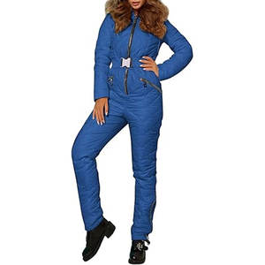 Traje de Esquí de Invierno para Mujer, de una Pieza, con Capucha y Cuello de Piel, Impermeable, Aislado, para Snowboard, Deportes al Aire Libre - Product Image 3