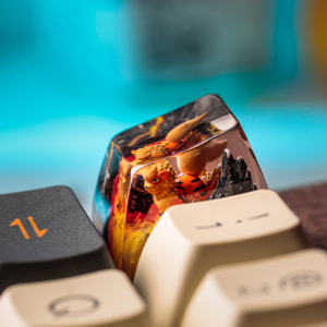 Teclas Artesanales Bosque Místico, Teclas Artesanales Personalizadas, Teclas Anime Lindas, Teclas Verdes, Juego de Teclas, Teclas de Madera - Product Image 5