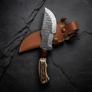 Couteau de chasse artisanal Tracker – Couteau de brousse et de camping de 12 pouces avec étui en cuir - Product Image 3