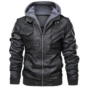 Unisex High Quality Customizable Denim Leather Jacket 100% Cotton Casual Style for Winter with Embroidered Logo top hood jacket - Product Image 1