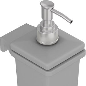 Bouteille Distributrice Carrée Givrée avec Étiquettes Imperméables – Kit Rechargeable pour Shampoing et Après-Shampoing avec Pompe et Support pour Salle de Bain - Product Image 1