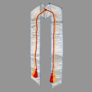 Cordons de graduation personnalisables de haute qualité avec pompons, vente en gros directe d'usine pour cordons de graduation universitaires et vêtements. - Product Image 1