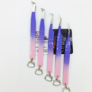 Nouvelle pince à épiler Kitty Charms emballage en acier inoxydable Kitty Extension de cils pince à épiler durable vison charme pince à épiler - Product Image 1