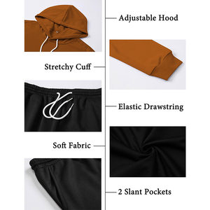 High Quality ARTIZ INTERNATIONAL <b>Mens</b> Streetwear 2 1 Solid Printed Eco-Friendly Breathable Heavy Fleece 100% Cotton Hoodie Cargo - Product Image 4