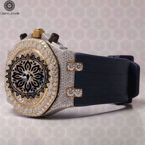 Reloj Mecánico Analógico para Hombre Charm Jewells, de Acero Inoxidable con Incrustaciones de Diamantes, Caja de 40 mm, Lujoso, con Fecha Automática - Product Image 3