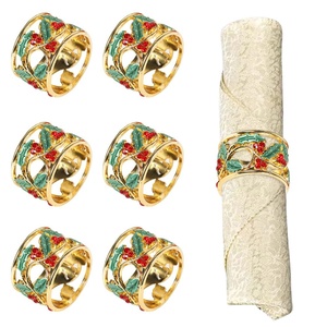 Juego de Servilleteros de Lujo Dorados con Diseño de Aloe Vera, Soporte Decorativo de Metal para Servilletas para Bodas, Mesas de Comedor, Banquetes de Hotel, Suministro al por Mayor - Product Image 5