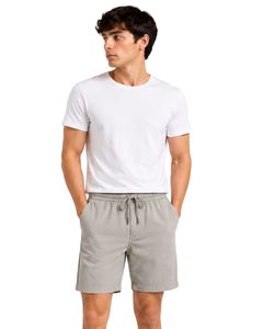 Shorts de bain décontractés pour hommes gris, séchage rapide, taille élastique avec cordon de serrage, légers, pour la plage et les vacances - Product Image 1