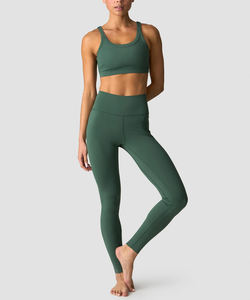 Nuevo Conjunto de Yoga Reversible para Mujer, Leggings de Alta Calidad, Bra Deportivo con Detalle Blanco en la Parte Delantera, Ropa Deportiva para Gimnasio, Cintura Alta Personalizada - Product Image 1