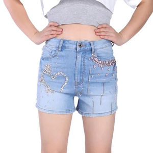 Shorts en jean droits taille mi-haute pour femme, coupe ajustée, délavés, écologiques, séchage rapide, imperméables, style Y2K, avec poches, pour l'été - Product Image 3