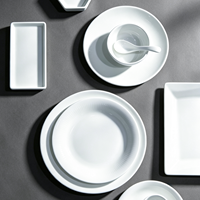 Ensemble de vaisselle en mélamine rayée au design moderne, assiette, bol, tasse et soucoupe en relief Phnom Penh, ensemble de vaisselle Meinai 32 pièces