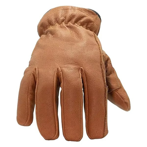 Gants de course en cuir à doigts entiers, résistants à l'usure, antidérapants, pour activités de plein air, unisexes, à enfiler, toutes saisons - Product Image 3