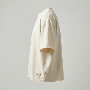 เสื้อยืดผ้าฝ้ายป่านทรงโอเวอร์ไซส์ปักลายแบบกำหนดเอง พร้อมโลโก้ส่วนตัว แขนสั้น สำหรับผู้ชายและผู้หญิง - Product Image 4