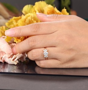 Oval Cut Moissanite <b>Ring</b> 925 Sterling <b>Silver</b> Engagement <b>Ring</b> Dainty <b>Solitaire</b> <b>Ring</b> Minimalist Wedding Promise <b>Ring</b> - Product Image 3