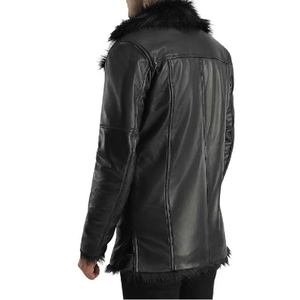 Abrigo de Cuero Negro Fácil de Usar, Cálido, Suave, Casual, Duradero, Prenda Exterior Premium para las Tendencias Clásicas de Moda de Invierno, Diseño Moderno y Elegante - Product Image 4