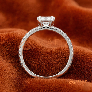 Moissanite <b>Open</b> Band <b>Ring</b> for Women Silver Tone Engagement Wedding Anniversary Jewelry Elegant Daily Wear Style - Product Image 3