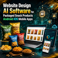 Paketlenmiş Atıştırmalık Ürünleri için Web Sitesi Tasarımı AI ERP CRM Yazılımı Android iOS Mobil Uygulamalar WordPress Shopify Eklentisi AI E-ticaret