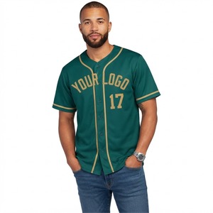 Custom <b>Ombre</b> Green Yellow Baseball Jersey Pinstripes Button Men's Athletic Team <b>Top</b> Digital Printing Short Sleeve Crew Neck 100% - Product Image 2