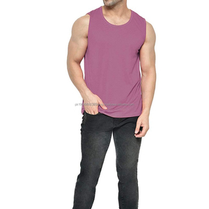 Débardeurs de sport pour hommes de haute qualité, tricotés sur mesure, pour musculation, entraînement en salle de sport, stringer uni, couleur unie, maille haute, sans manches, été - Product Image 5