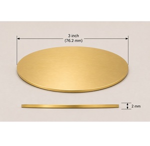 Premium Solid Copper <b>Coaster</b> 3 Inch Diameter 2mm Thickness <b>Mirror</b> Polish Smooth Finish Luxury Table Decor - Product Image 4