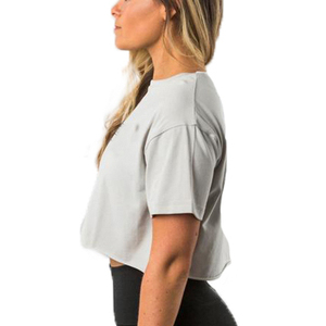 Ladies Crop Top T Shirts Breathable Cotton Lightweight Casual Summer Wear Women Fashion Streetwear OEM ODM Supplier Manufacturer - Product Image 3