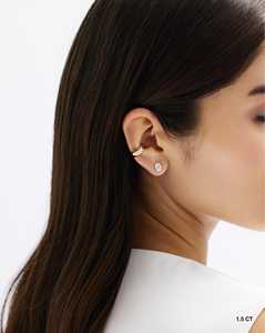 Sparkling Oval Cut Lab Grown Diamond <b>Stud</b> Earring Prong Set Solitaire Minimalist Everyday Wear <b>Stud</b> 14k 18k Solid Gold Wholesale - Product Image 6