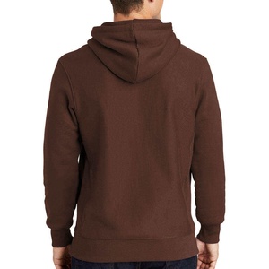 Men's Brown Hooded Fleece Sweatshirt Regular Fit Solid Color Casual Pullover with Front Pocket Cotton Material Autumn Wear - Product Image 6