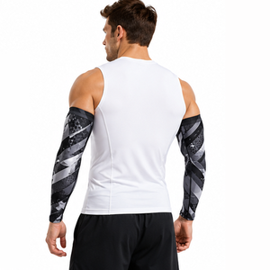 Manchons de compression pour hommes personnalisés pour le sport, la course, le cyclisme – Respirants, extensibles, de soutien et de protection pour l'entraînement athlétique - Product Image 4