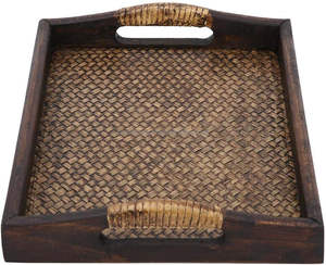 Bandeja de servicio de té de café de madera rectangular decorativa ecológica personalizada Premium para mesa de comedor uso superior en el hogar Oficina boda - Product Image 6