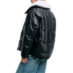 Veste d'hiver épaisse matelassée en cuir véritable de mouton, isolée, imperméable, coupe-vent, taille XS - Product Image 2