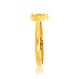 Anillo de Diseño Minimalista con Motivo de Cisne Elegante en Oro Amarillo de 18k para Mujer, Anillo Abierto Inspirado en un Cisne, Lujoso y Gracioso - Product Image 3
