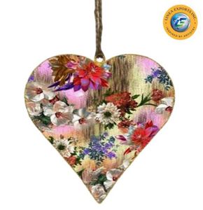 Ornement suspendu en métal en forme de cœur de Robin, style européen moderne, doré et chaleureux - Artisanat écologique - Product Image 6