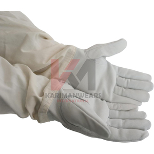 Gants d'apiculture robustes résistants aux piqûres en cuir pour travaux au rucheau, manches longues, approvisionnement en gros OEM - Product Image 3
