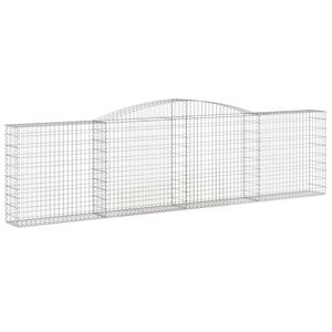 Ensemble de 2 paniers gabions extra longs en fer galvanisé argenté - Product Image 3