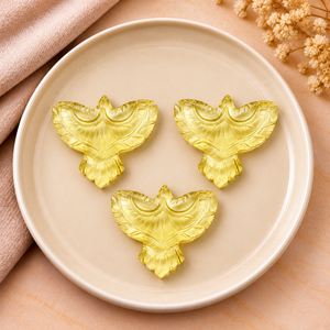 Lemon Quartz Eagle Carving 30mm Handmade Gemstone Sculpture Pendant for <b>Jewelry</b> Making Decor Craft Wholesale Supplies - Product Image 5