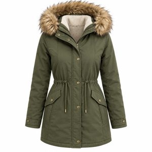 New 2026 <b>Womens</b> Quilted Outerwear Coat <b>for</b> Cold Days Hooded Warm Coat with Cotton Filling Casual Plus Size Sports Jacket - Product Image 5