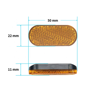 Reflector de Seguridad Delgado, Certificado StVZO K / ECE R150 para Aplicaciones en Bicicletas - Product Image 2