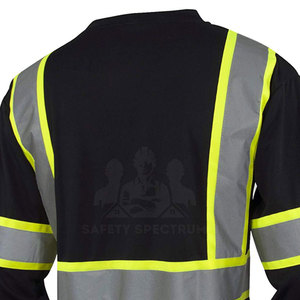 Wholesale <b>Men's</b> Polyester Breathable Reflective Long Sleeve Neck High Visibility Fluorescent Safety Customized <b>Overalls</b> Digital - Product Image 3