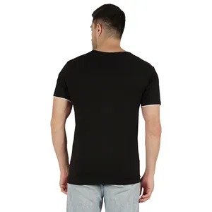 Camiseta de Manga Corta Rosa para Hombre, Corte Regular, Informal, Tejida, 100% Algodón, Cuello Redondo, Tejido Transpirable, Estampado en Serigrafía - Product Image 4