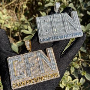 Pendentif en diamant cultivé en laboratoire CFN, pendentif personnalisé, pendentif tendance hip-hop, pendentif bling-bling - Product Image 3