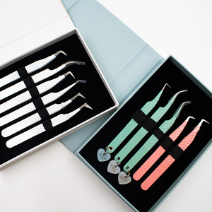 Private Label White Black wHITE Lash Tweezers Fiber Tip Custom Logo Fiber Tip Volume Lash <b>Extension</b> Fiber Tip Eyelash Tweezers - Product Image 3