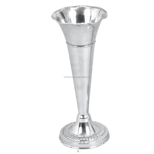 High Standard Shining Finished Traditional Aluminum <b>Vase</b> for Indoor & Outdoor Decorative Metal <b>Vases</b> from Indian Supplier - Product Image 1