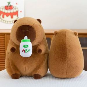 Aika Vente en gros Personnalisé en gros Peluche super douce Capybara Mascotte Biberon Promotionnel Doublure en maille de coton PP <span class=keywords><strong>Jouet</strong></span> en peluche - Product Image 2