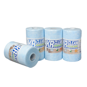 Serviettes en papier vertes pour nettoyage de table Krclean, 200 feuilles, 20x20cm, 2 plis, haute absorption, écologiques, en pâte de bois vierge, 4 plis - Product Image 1
