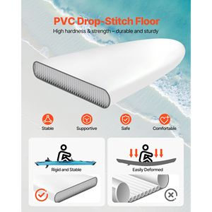 Kayak Gonfiabile da Mare per 2 Persone, Capacità 700 LBS, Resistente alle Forature, in PVC, Kayak Ricreativo con Sedile Imbottito - Product Image 4