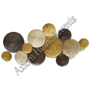Vertical Floral Metal <b>Wall</b> <b>Decor</b> in Modern Rope Design for Home and Office by Axiom Home Accents Settings Abstract - Product Image 2