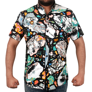 Chemises Hawaïennes Florales Décontractées pour Hommes – Hauts de Plage Boutonnés Anti-Plis Imprimés par Sublimation Respirants Séchage Rapide Écologiques - Product Image 5