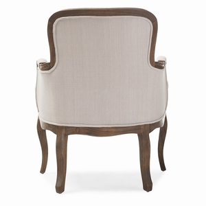 Mora Antique Accent Chair Made Of Solid Mahogany Wood With Upholstered For Living Room, Hotel. - Product Image 6