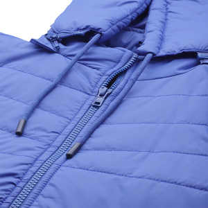 Chaqueta Acolchada Azul con Capucha para Hombre, Chaqueta Casual de Invierno Resistente al Viento con Cierre de Cremallera y Relleno de Poliéster - Product Image 5