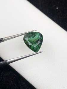Turmalina Verde Natural Vívida, Sin Calentar, Sin Tratar, Corte Pera, Piedra Preciosa de Afganistán, Suelta, Certificada - Product Image 4